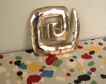 Vintage J Jonette Abstract Swirl Brooch