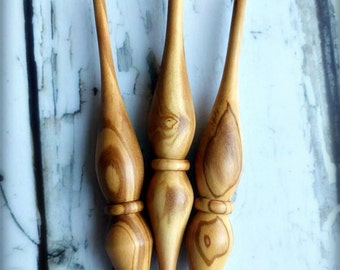 Wooden Crochet Hook / Hand-turned Olivewood Crochet Hook