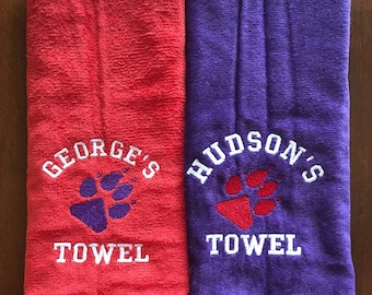 Pet towel, Dog towel, Personalized dog towel, cat towel, doggy gift, drool towel,