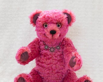 Bekkiebears OOAK artist teddy bear mohair Muffles
