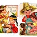 5th Birthday Cards, Lot of 2, 5 Year Old Birthday Cards, Kids Birthday Card, Indians, Drum, Straw Hat, Puppy, American Greeting, USED