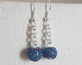 Blue/Purple Metallic Earrings