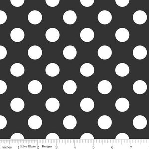 Riley Blake Designs, Medium Dots in Black (C360 110)