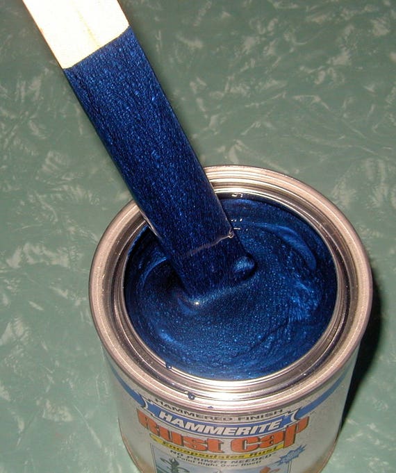 Dark Blue Hammered Metal Metallic paint 1 quart arts crafts