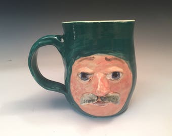 Funny Face Mustache Man