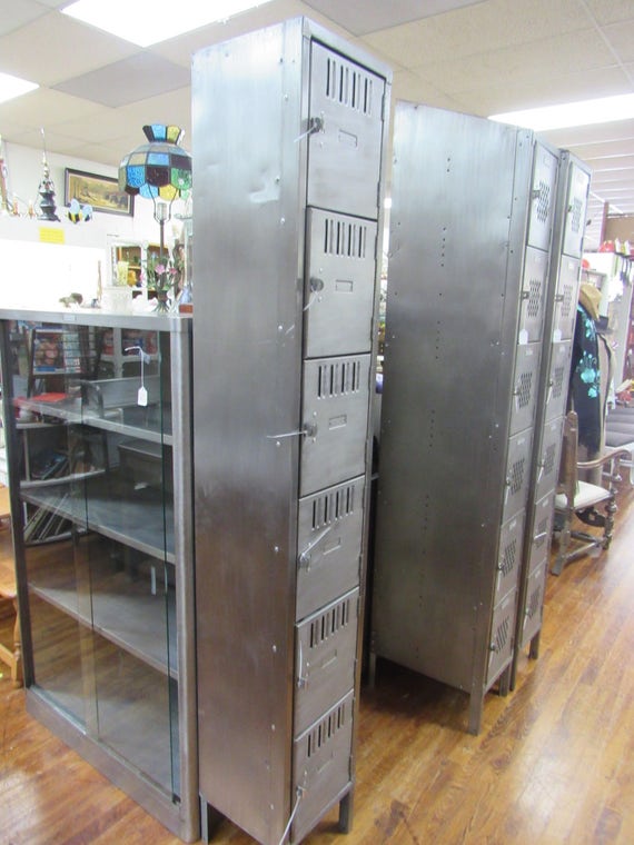 Industrial steel lockers mid century modern