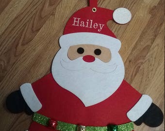 Personalized lg Santa Doorknob Hanger