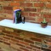 Floating wall shelves, White Wall Shelves, Roman ogee decorative trim, 36" x 8" (pictured), Select Color, Length and depth