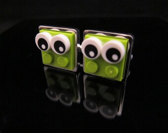 Steampunk Lego® Frog-Eye Critters cufflinks