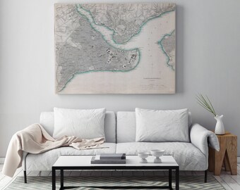 Istanbul City Map| Istanbul Map| Istanbul Old Map| Constantinople Map| Turkey Map| Antique Turkey Map| Ottoman Empire Map| Wall Maps| AMC254