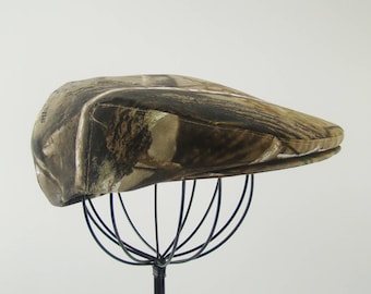 RTS - 24.5" XL RealTree Camouflage Flat Jeff Cap, Ivy Cap, Driving Cap