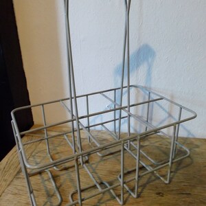 European Vintage Bottle Carrier Metal Wire