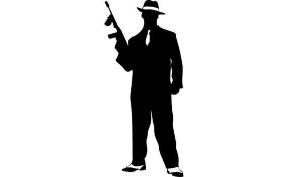 Gangster 1 Suit Machine Gun Tommy Weapon Drum Clip Costume