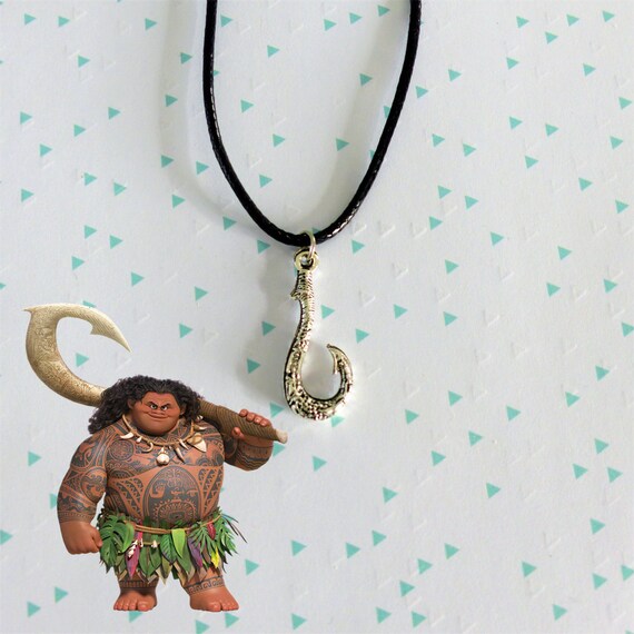 Maui Necklace fish hook Moana Disney Children's Gift