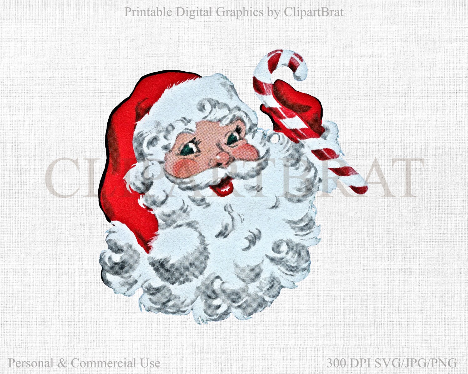 Download RETRO SANTA CLAUS Clipart Commercial Use Christmas Clip ...