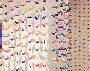 1000 Origami Cranes - assorted colors and patterns