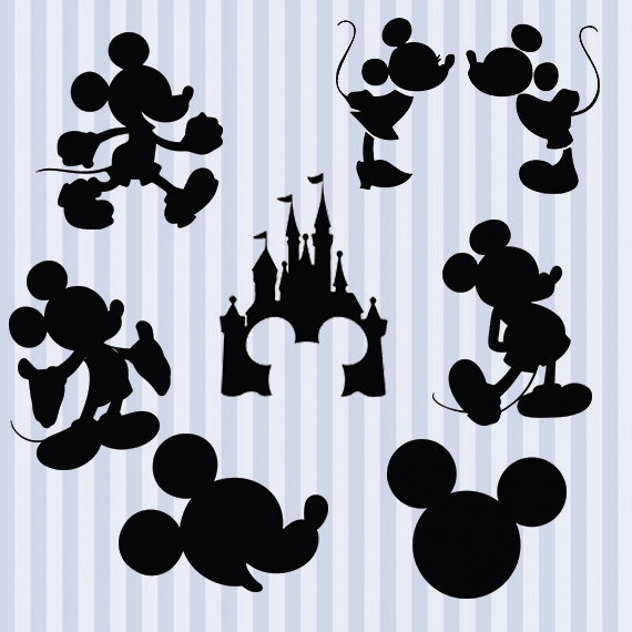 Download Mickey Mouse svg silhouette pack Mickey clipart digital