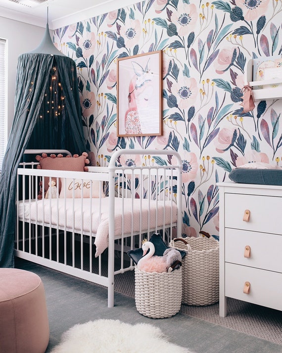 modern baby room wallpaper