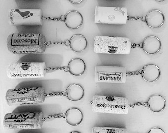 Wine Cork Keychain! Set of 10!
