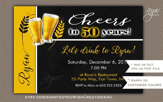 50th birthday party invitation