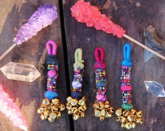 Mini Bell Swag Multi-Colored Camel Swag Charm, Tassel, Pendant, Jewelry Making Supply, Purse Charm, Boho Keychain, Gift For Her, 1 Piece