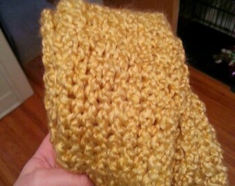 mustard yellow winter scarf