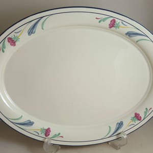 Lenox Poppies On Blue 7" Pasta Bowl – Ceramic, Microwave & Dishwasher Safe, Vintage Floral Design