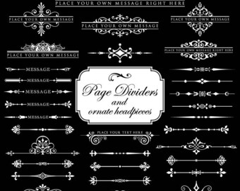 wedding embellishment, flourish swirl, svg, eps, dxf, png, ornate border, frame, corner, text divider, decor, cut files, svg decor ,cricut