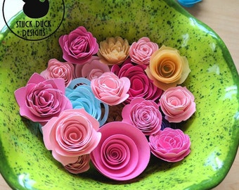 Extra Small Paper Flowers || XS Custom Paper Flowers, Mini Flowers, Little Flower, Wedding Favors, DIY Gifts, Quilled Flowers, Flower Banner