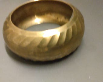 Vintage Brass Bangle Bracelet