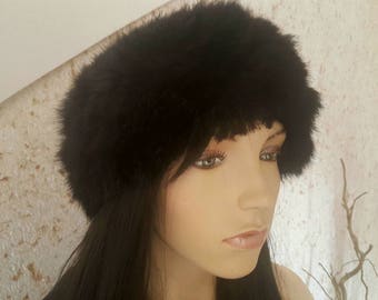 Genuine rabbit fur headband