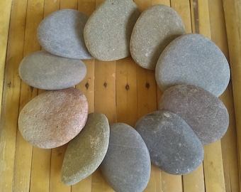 Beach Stone Pebbles, 10 Pieces from the Irish Coast