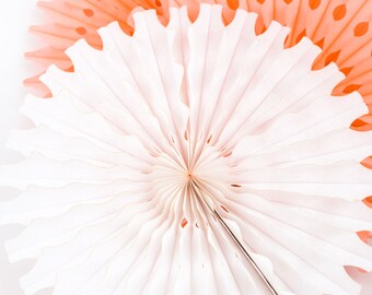 Large Cream Paper Fan 18 inch