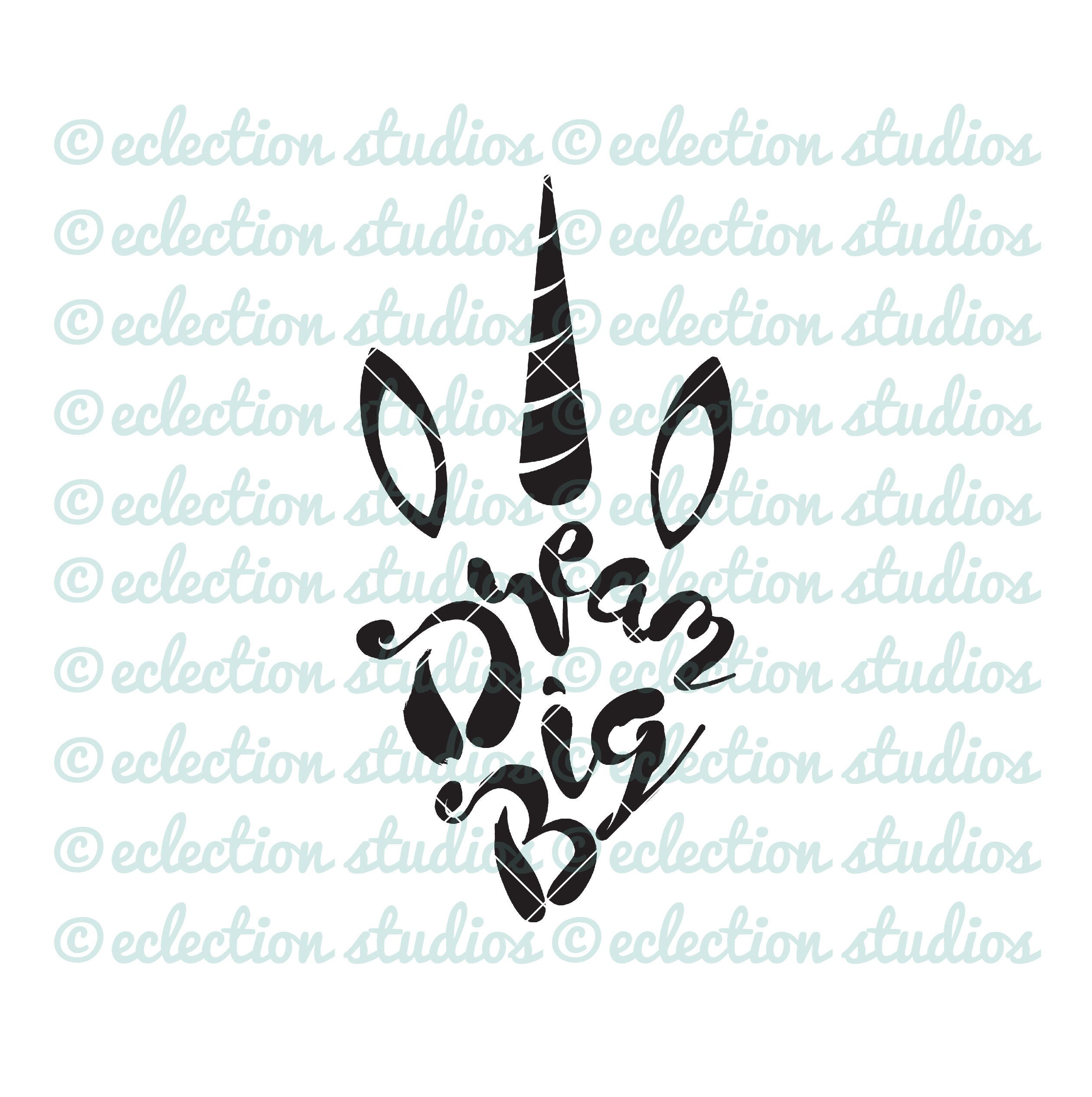 Unicorn SVG Dream Big free spirit magical unicorn head