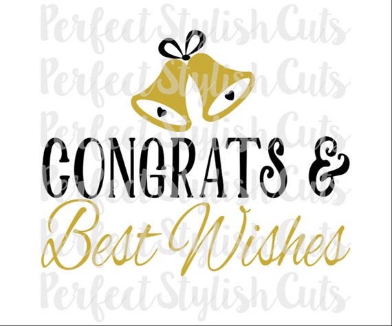 Download Congrats & Best Wishes SVG DXF EPS png Files for Cutting
