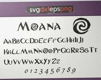 Moana font Moana Moana birthday Moana invitation Alphabet svg Alphabet clipart Font download Calligraphy font Monogram font svg Moana party