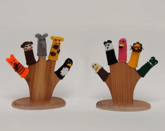 Deluxe Zoo Animals Finger Puppet Set (Includes Tiger, Monkey, Elephant, Giraffe, Penguin, Eagle, Panda, Flamingo, Lion, and Alligator.)