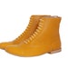 yellow leather booties