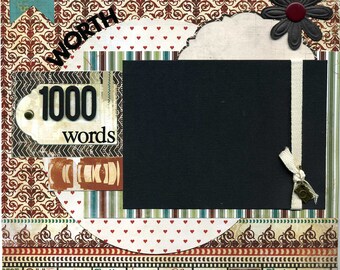 12x12 Premade Scrapbook Page - A Picture's Worth 1000 Words