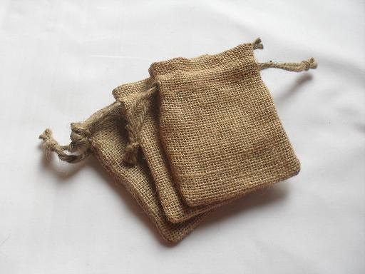 custom burlap drawstring bags