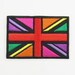 Multicolour Rainbow United Kingdom Flag Iron-on / Sew-on Cloth Patch Badge lgbt pride Great Britain British Union Jack UK Seller 7cm x 4.8cm