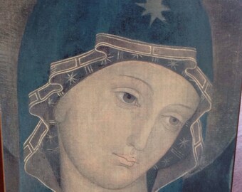 Virgin Mary / icon / Virgin Mary / CONSOLATA / consoled Virgin / craft icon / wood solid/original shrine of Turin/14th