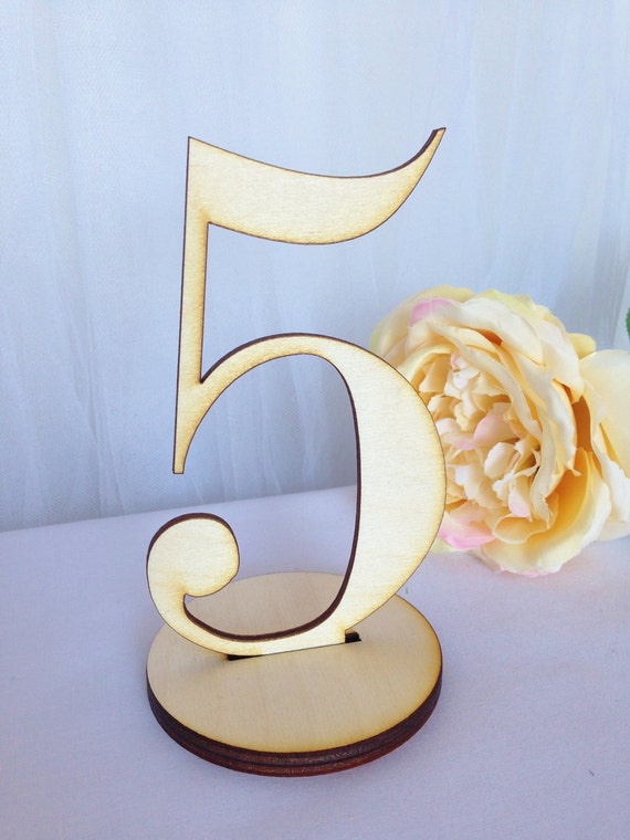 1 9 Laser Cut Elegant Wood Table Numbers