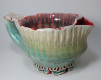 Shaving Scuttle Bowl Shave Dish Ceramic