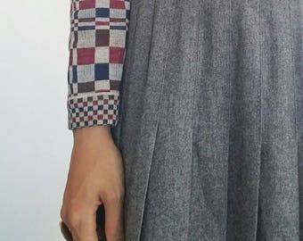 Checkered vintage button up sweater