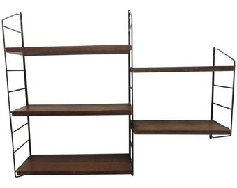 Bookcase in Teak and Five Shelves by Nisse Strinning for String, Sweden, 1950s