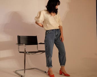 Puff Sleeve Sweater Top, S/M