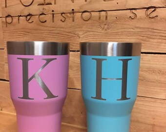30 oz custom engraved Bison tumbler