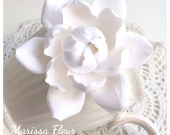Bridal Hair Fascinator, Bridal Fascinator, Gardenia Hair Clip, Bridal Hair Fascinator, Bridal Hair Accessory, Wedding Hair Clip, Fascinator