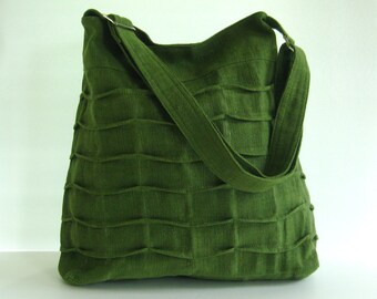 Sale - Forest Green Hemp/Cotton Bag, tote, purse, diaper bag, gym bag, messenger - Rosanne